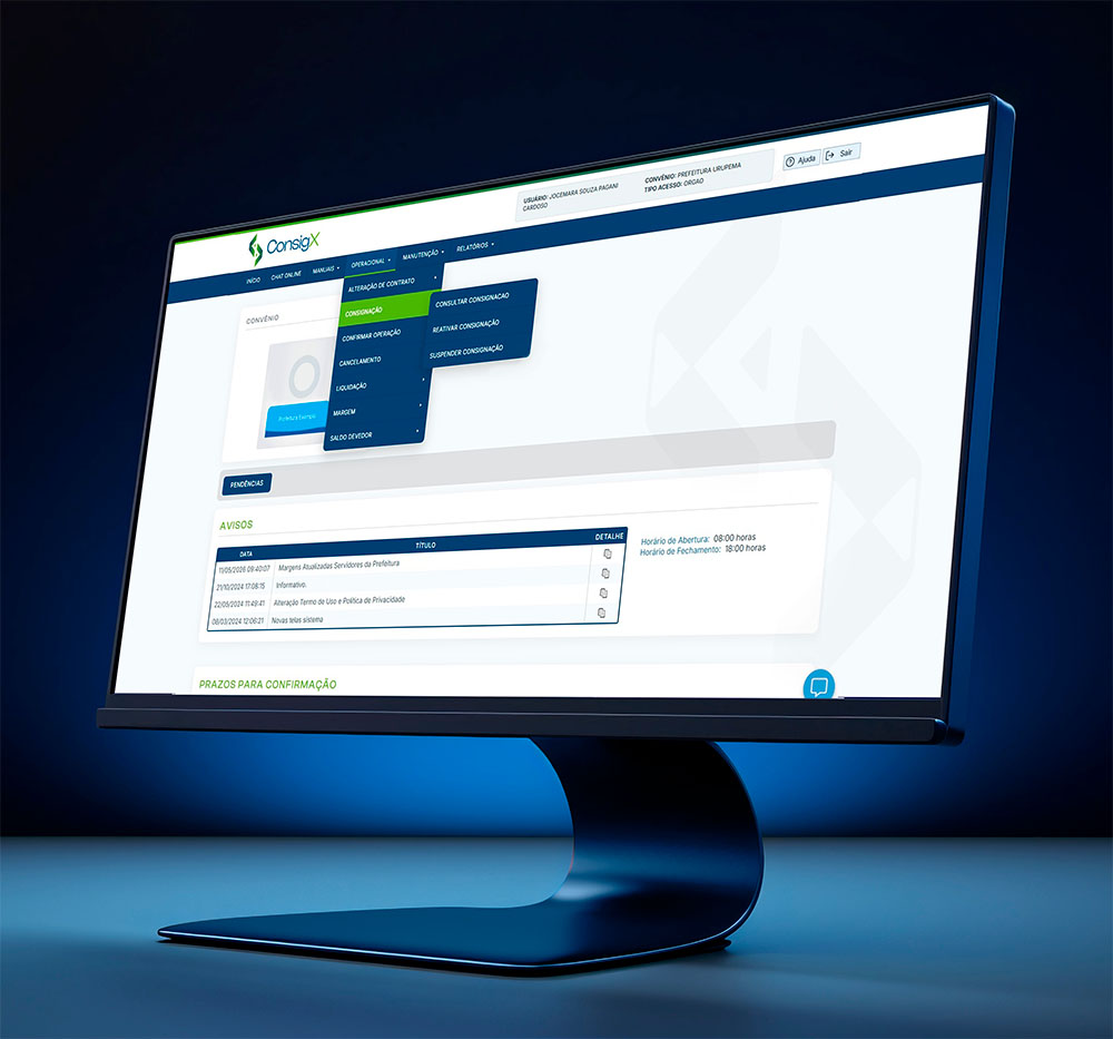 Interface do LogConsig
